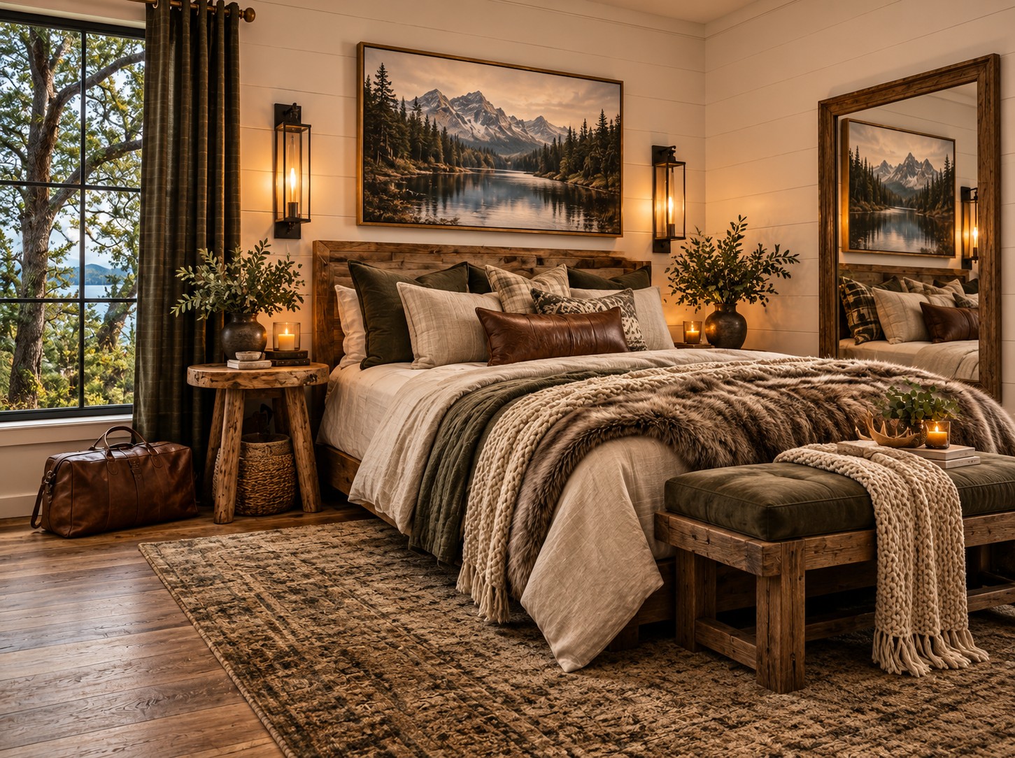 Proposed a quiet mountain retreat interior rendering